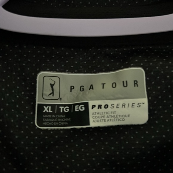 PGA Tour Black and Gray Polo Shirt Performance Fabric - Picture 3 of 3